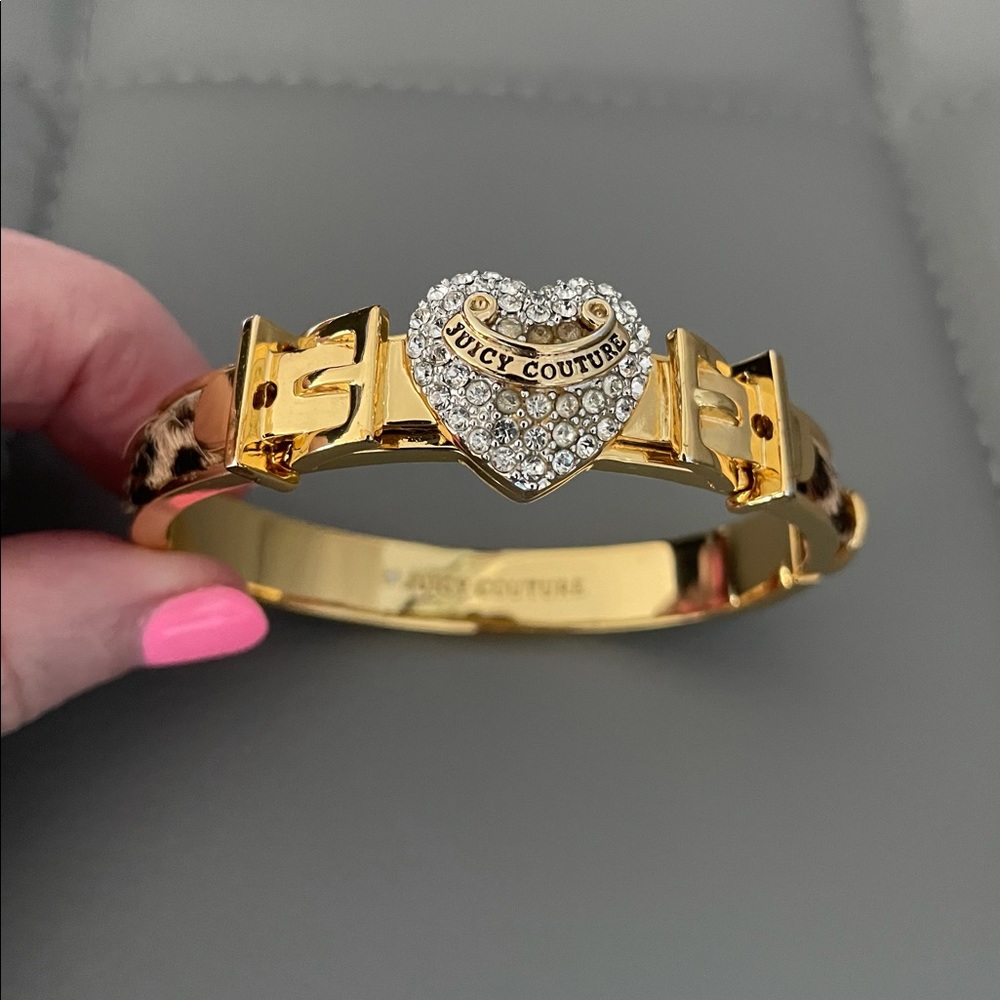 Authentic Juicy Couture leopard and gold bracket